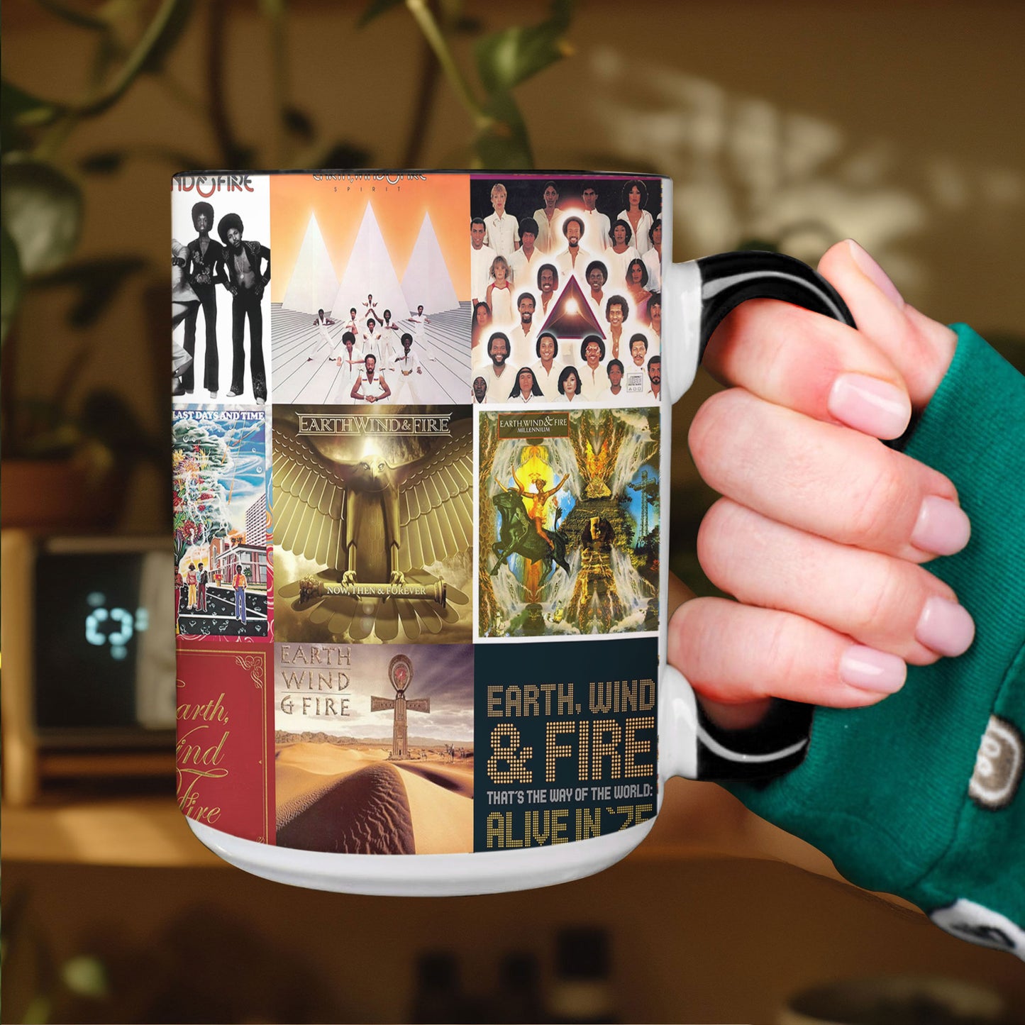 Earth, Wind & Fire Accent Mug – Legendary Album Cover Collage Gift