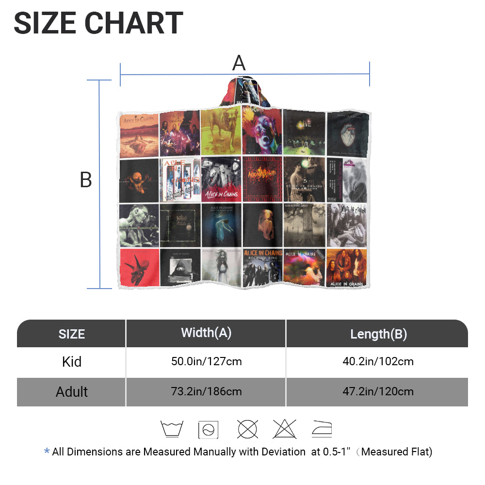 Alice in Chains Wearable Hooded Blanket – Grunge Darkness You Can Wear