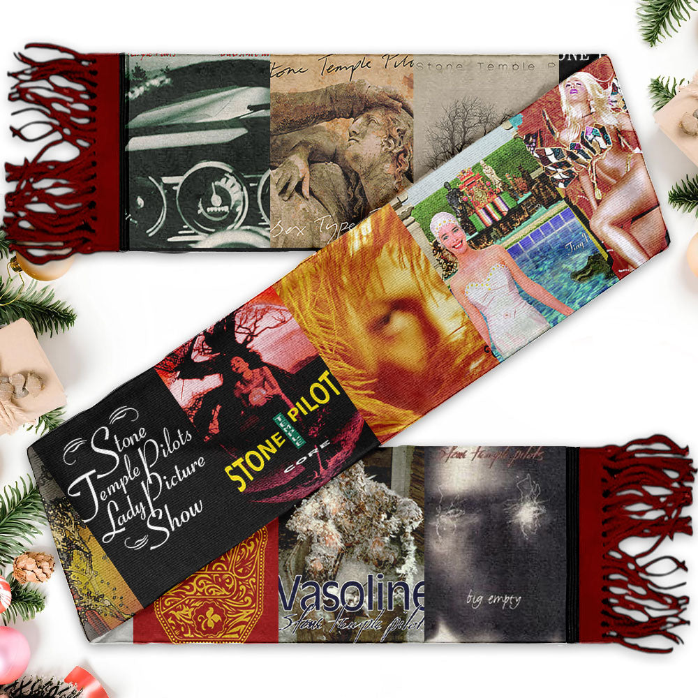 Stone Temple Pilots Album Collage Scarf – Grunge Rock Fan Gift