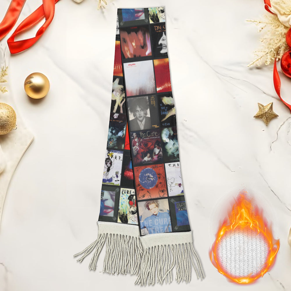 The Cure Album Collage Scarf – Gothic Rock Fan Gift