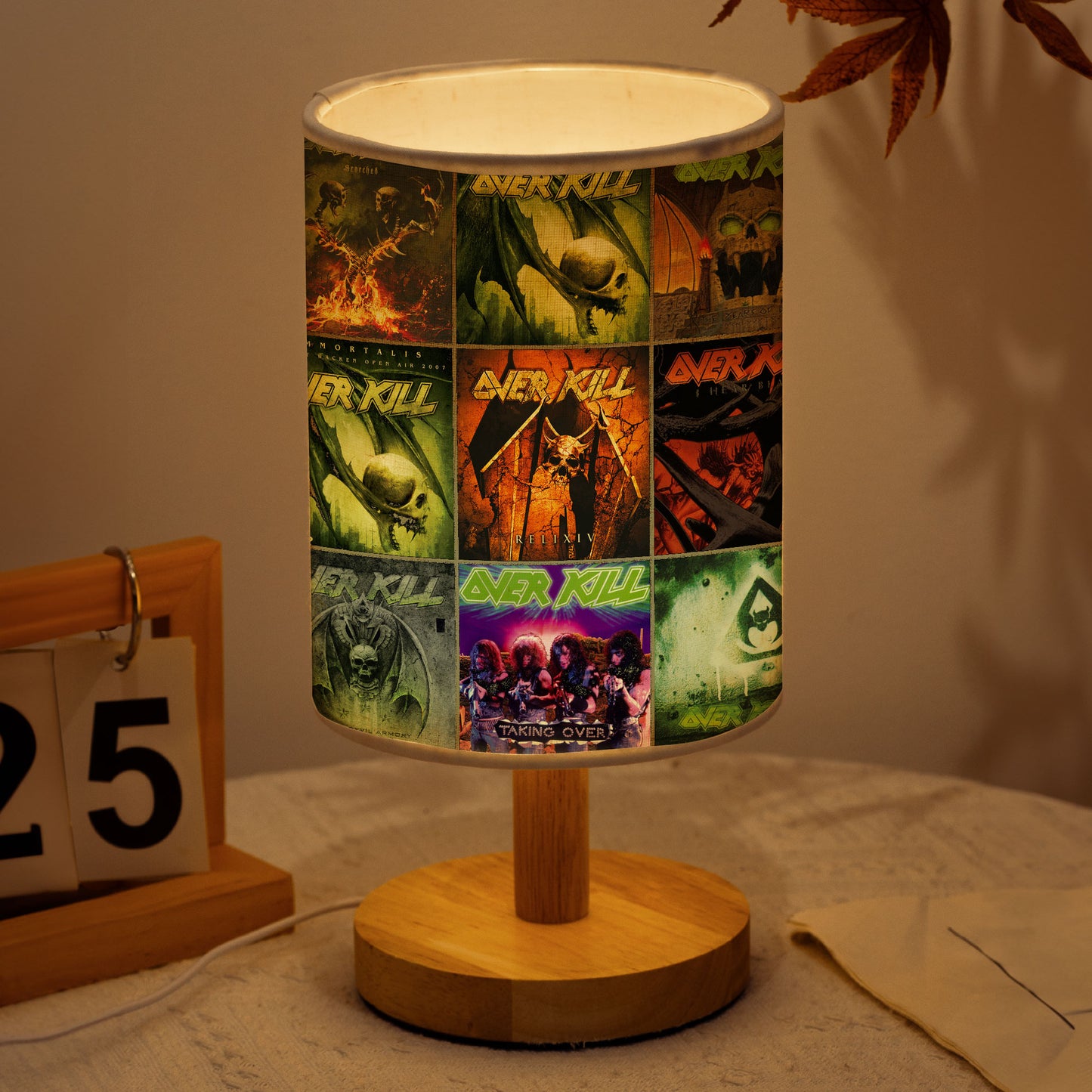 Overkill Album Art Table Lamp – Thrash Metal Legends Decorative Light