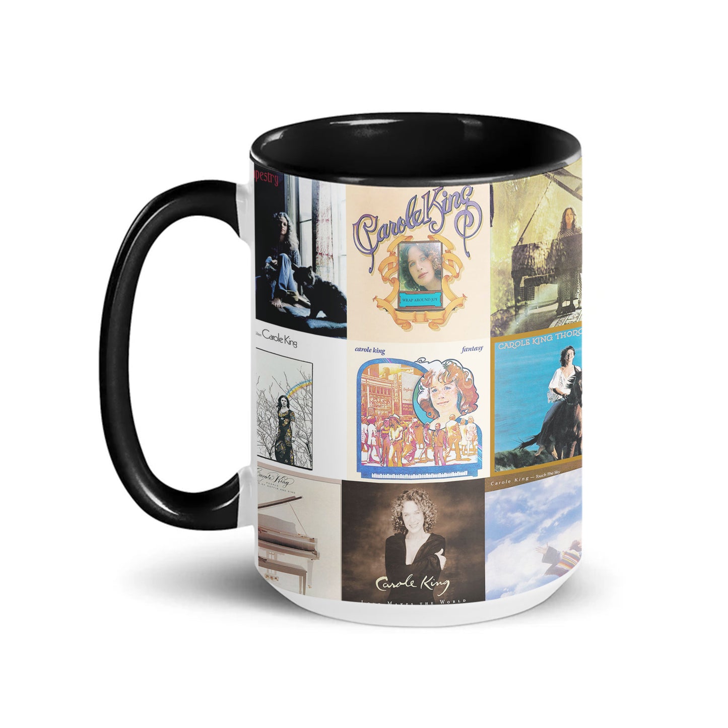 Carole King Accent Mug – Timeless Singer-Songwriter Album Collage Gift