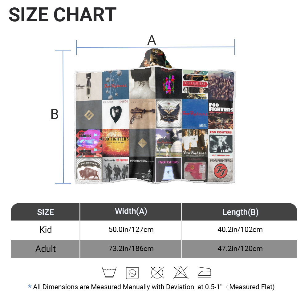 Foo Fighters Album Art Wearable Hooded Blanket – Rock Band Fan Gift