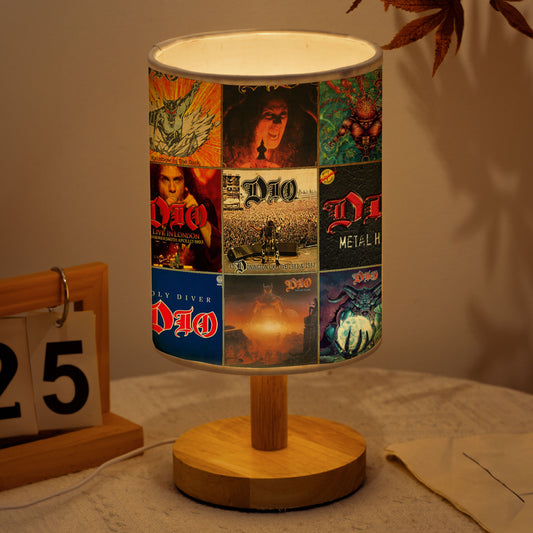 Dio Album Covers Fabric Lamp – Heavy Metal Legend Table Lamp, Retro Music Home Décor Gift for Rock Fans
