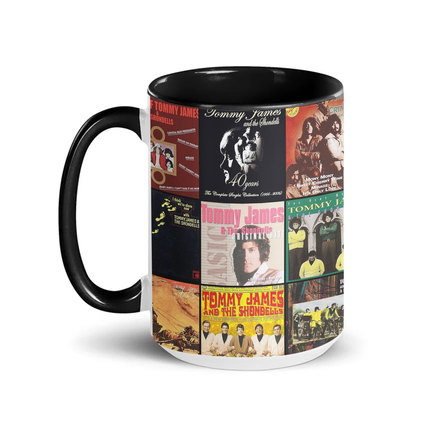Tommy James & The Shondells Accent Mug – Classic Hits Album Cover Collage Gift