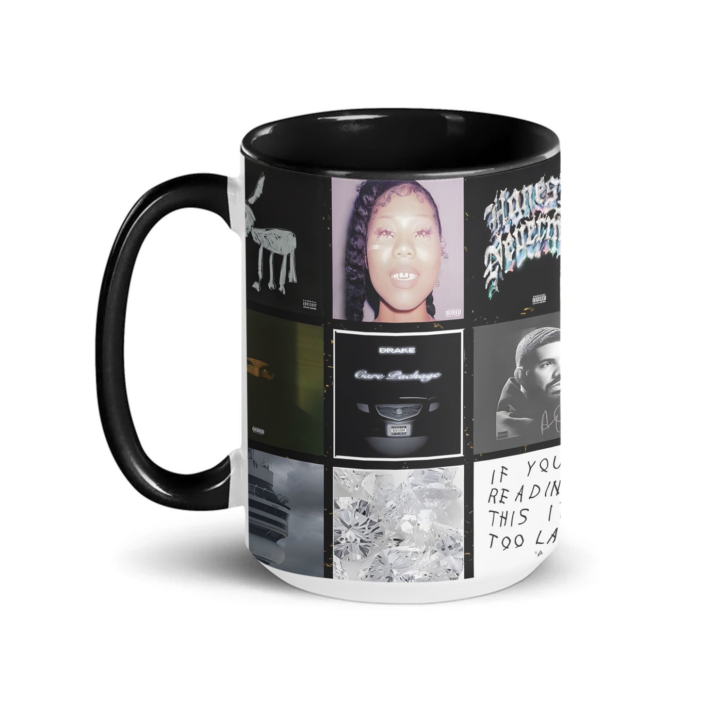 Drake Accent Mug – Iconic Album Cover Collage Gift for Hip-Hop & R&B Fans
