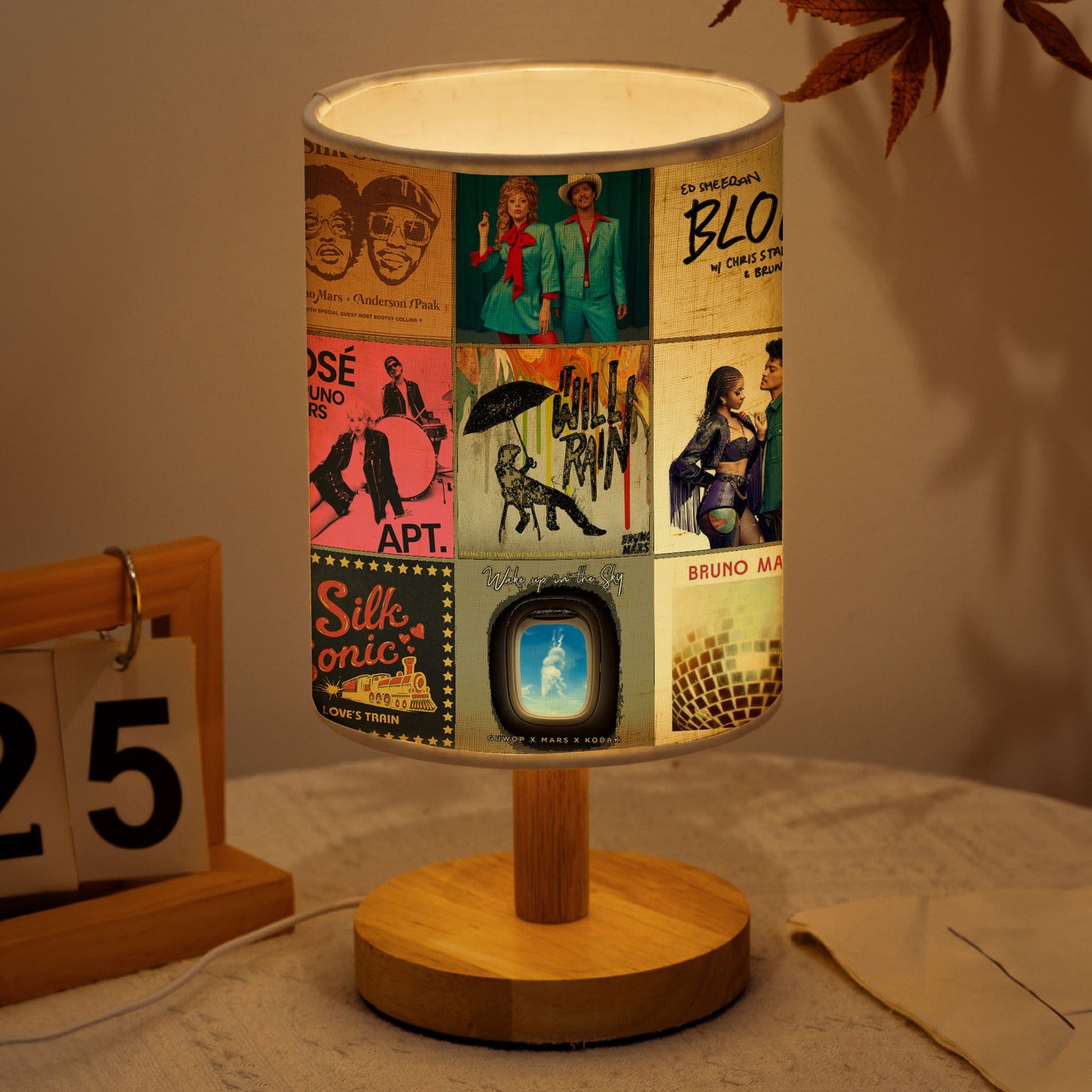 Bruno Mars Fabric Lamp – A Warm Glow for True Fans