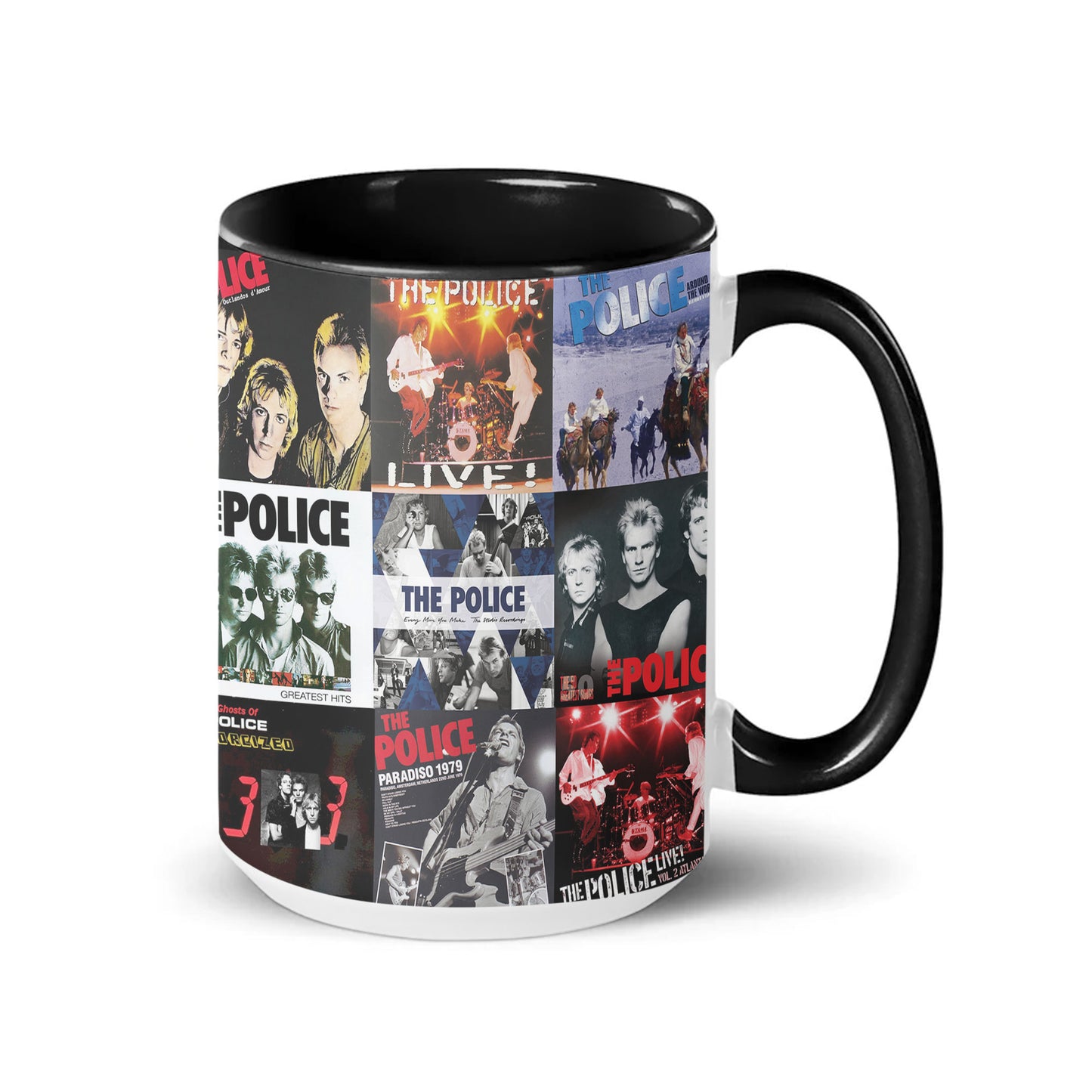 The Police Accent Mug – Classic Album Cover Collage Gift