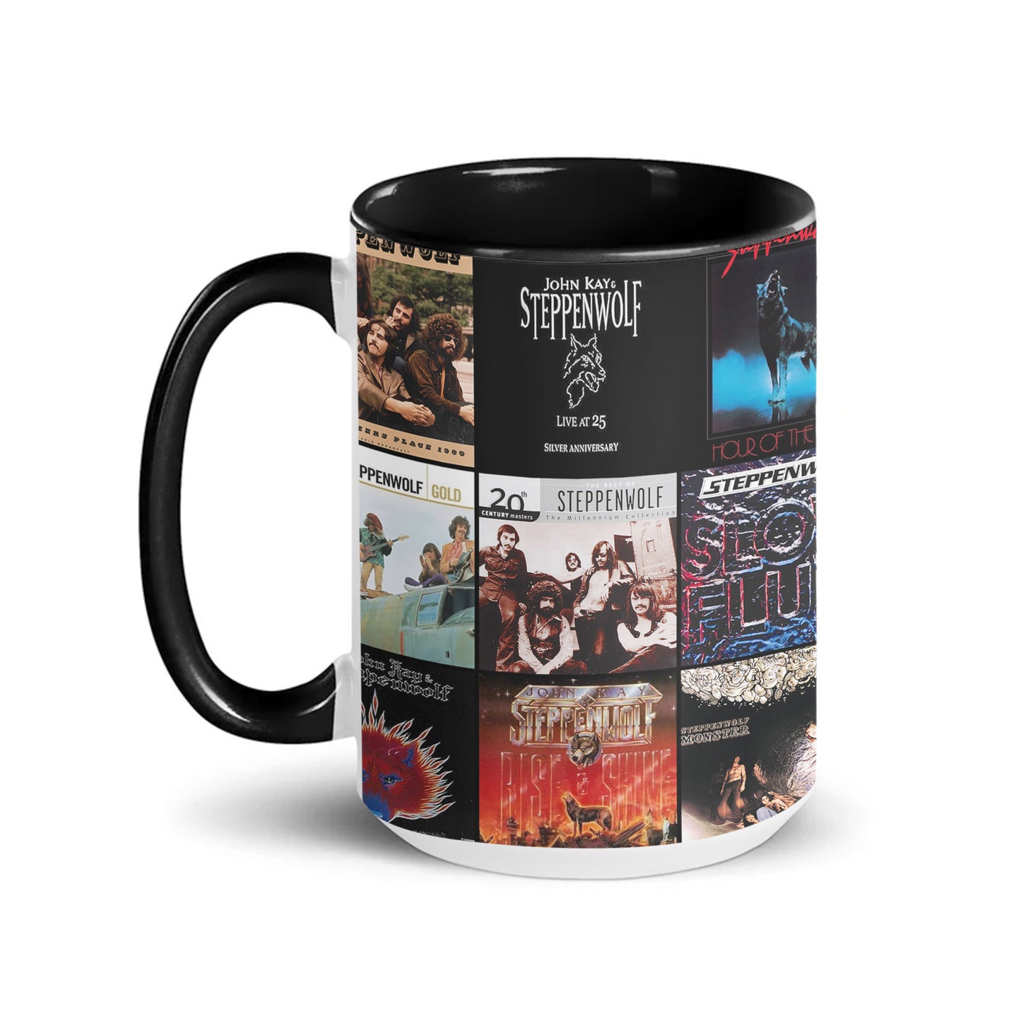 Steppenwolf Accent Mug – Classic Rock Album Cover Collage Gift