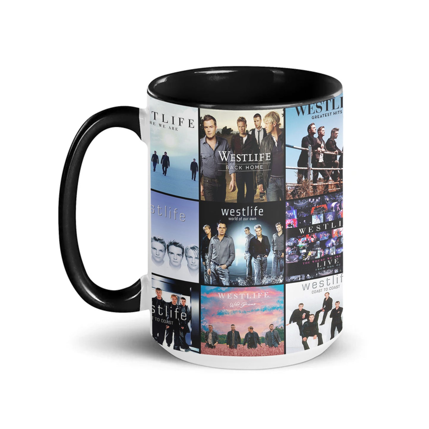 Westlife Accent Mug – Pop Legends Album Collage Gift