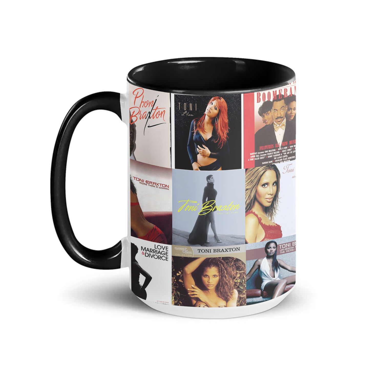 Toni Braxton Accent Mug – R&B Icon Album Cover Collage Gift