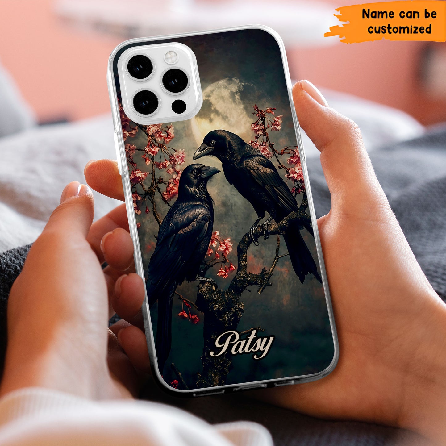 The Raven Lovers Phone Case – Gothic Moonlit Romance