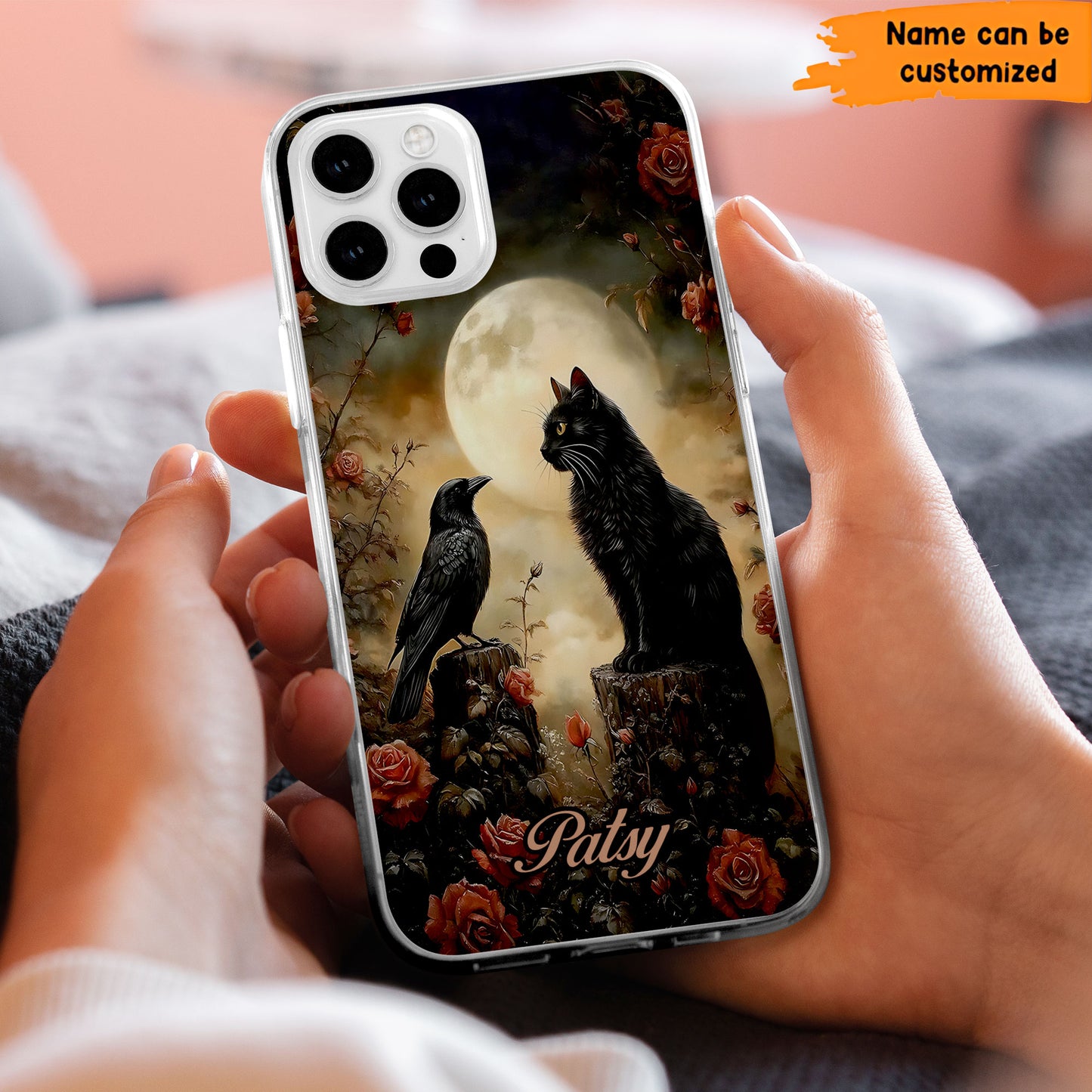 The Raven & The Black Cat Phone Case – Gothic Poe Aesthetic