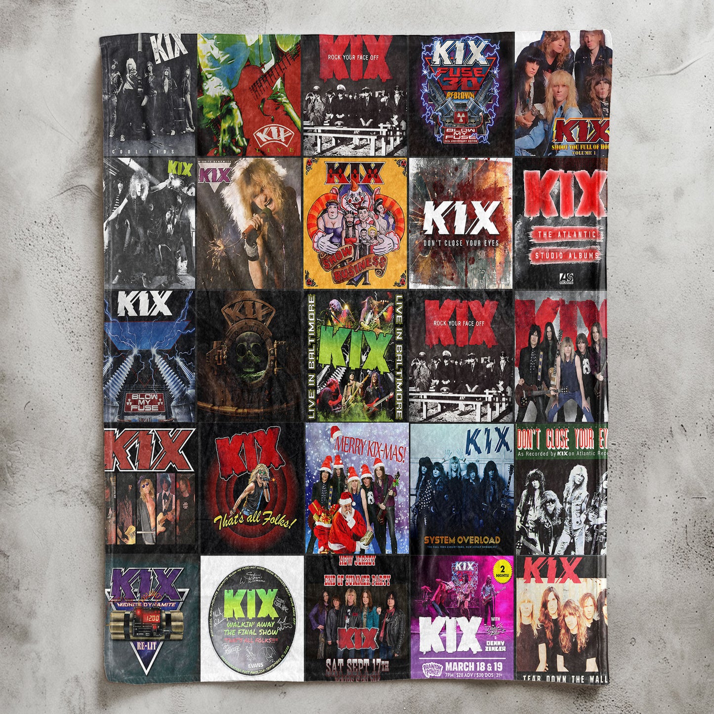 KIX Sherpa Blanket – A High-Voltage Tribute for True Glam Metal Fans