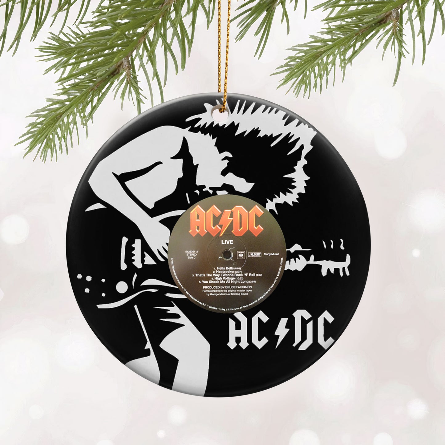 Hard Rock Ceramic Ornament – Classic Album Cover Holiday Decoration