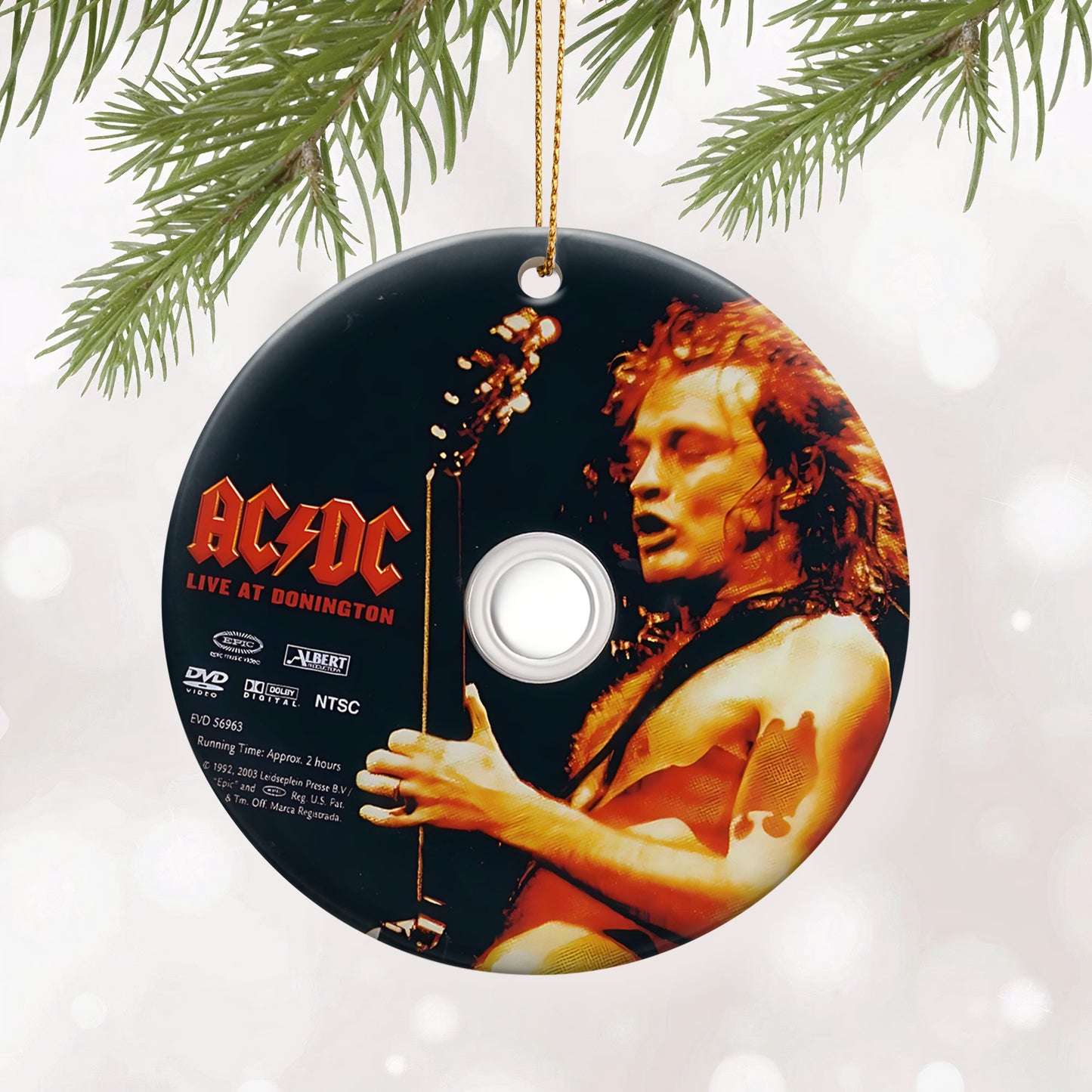 Live At Donington Ceramic Ornament – Classic Album Cover Holiday Decoration