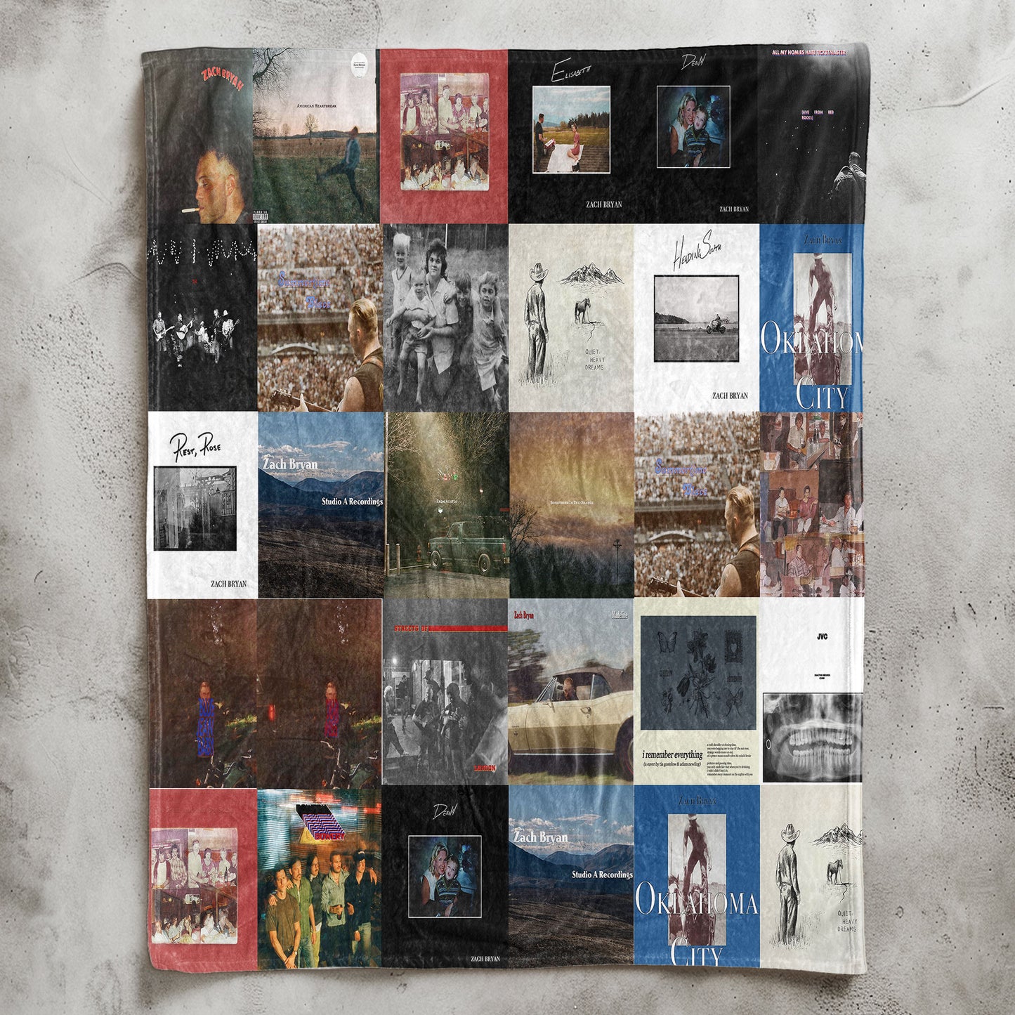 Zach Bryan Sherpa Blanket – A Heartland Memory Quilt for True Fans