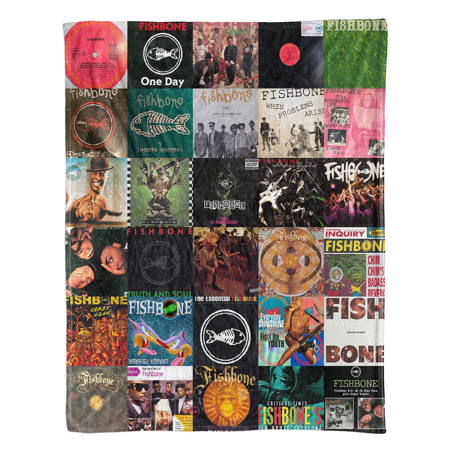 Fishbone Sherpa Blanket – A Wild, Funk-Rock Journey for True Fans