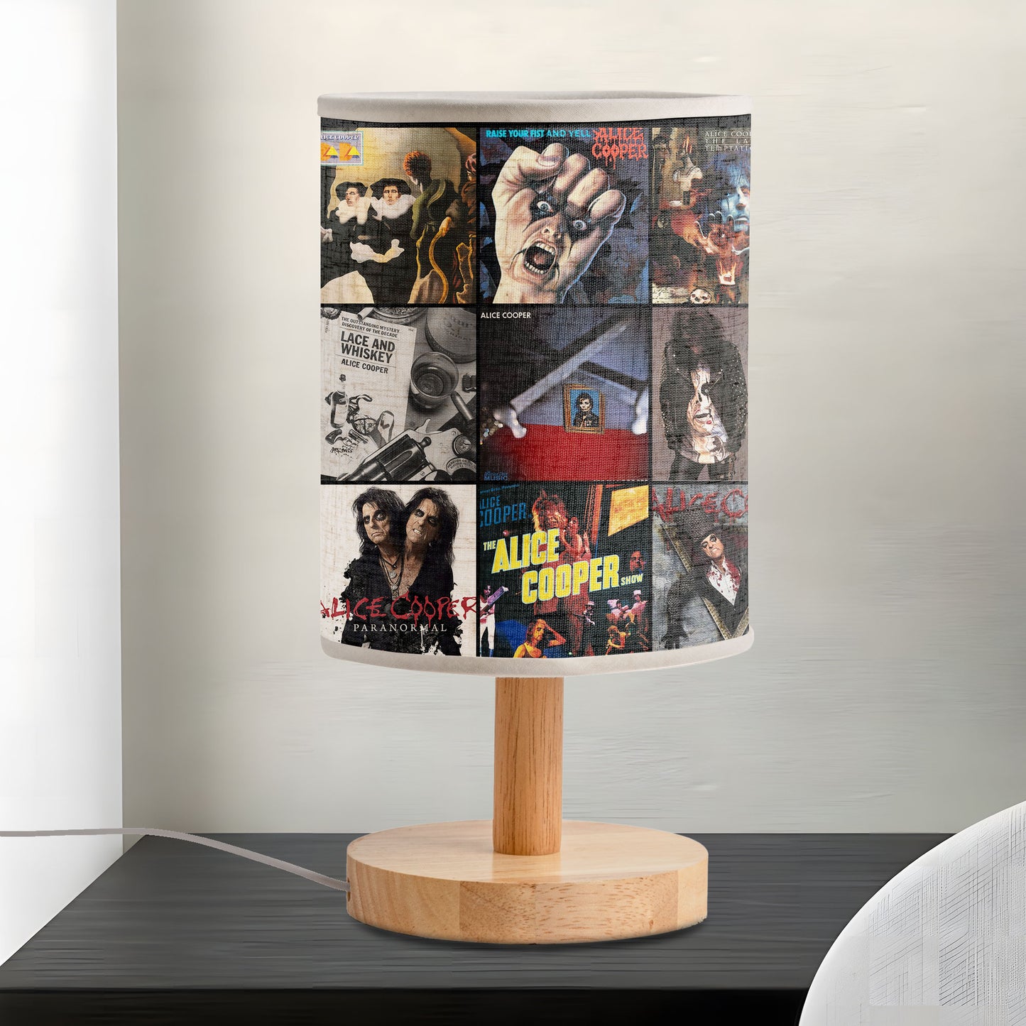 Alice Cooper Fabric Lamp – Shock Rock Legacy