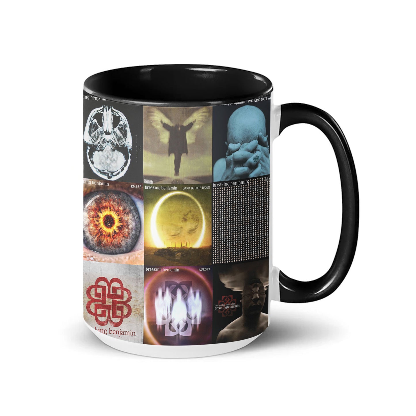 Breaking Benjamin Accent Mug – Classic Album Cover Collage Gift for Rock Fans