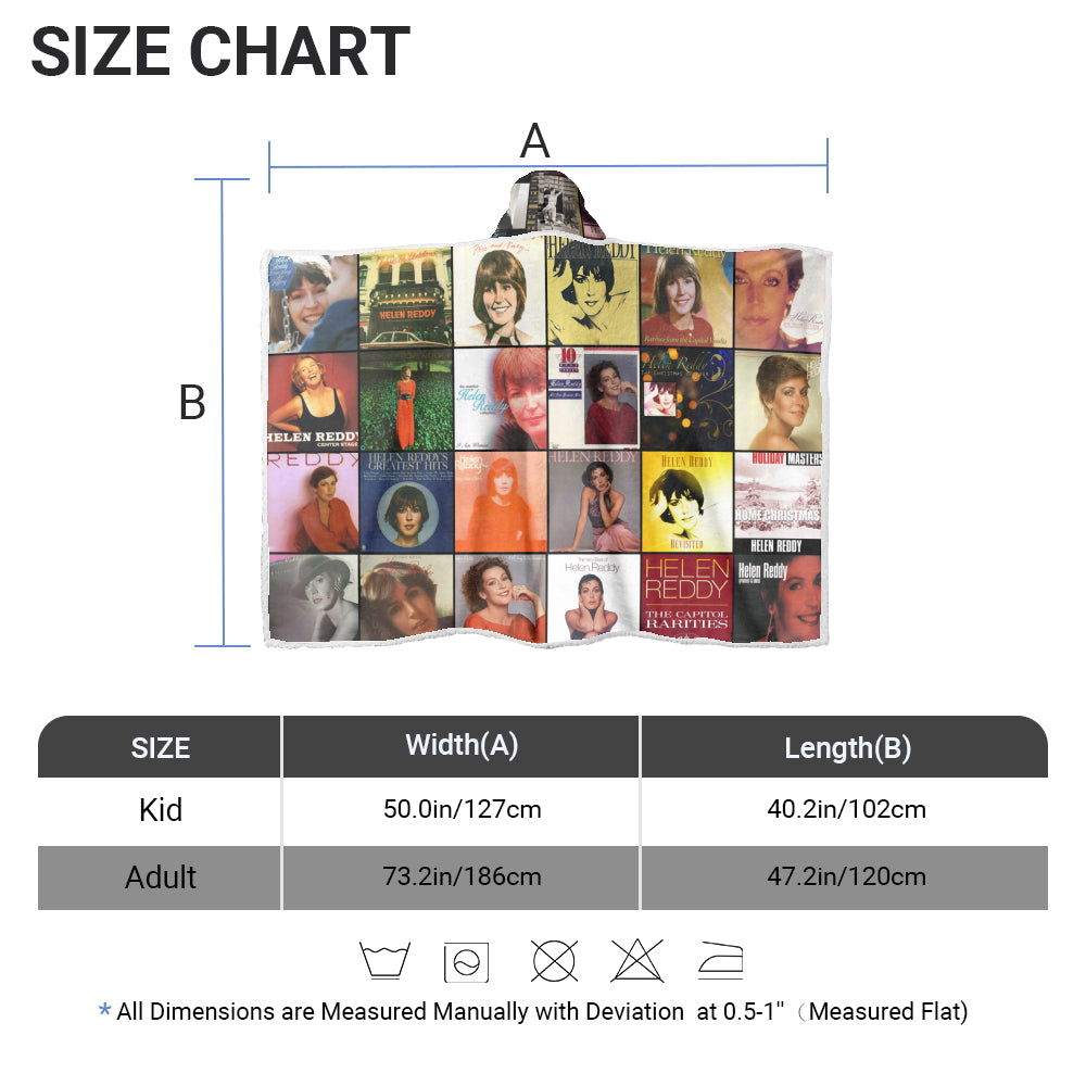 Helen Reddy Wearable Hooded Blanket