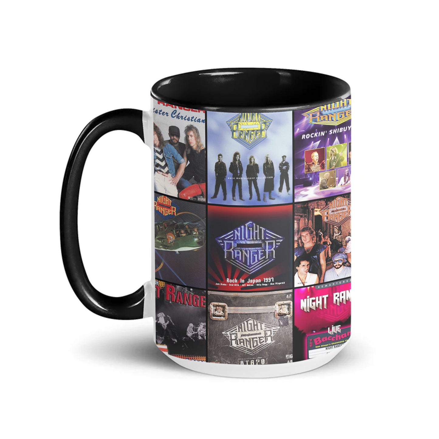 Night Ranger Accent Mug – Classic Rock Album Collage Gift