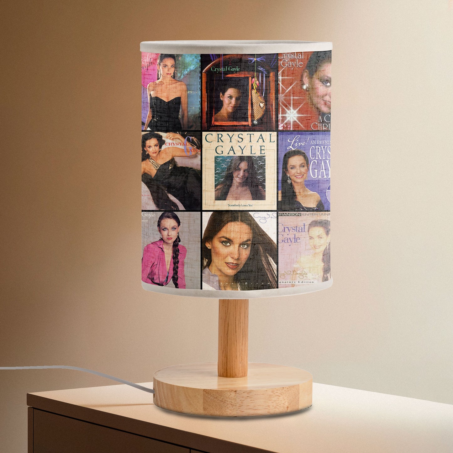 Crystal Gayle Album Cover Lamp – Country Pop Nostalgia Home Decor