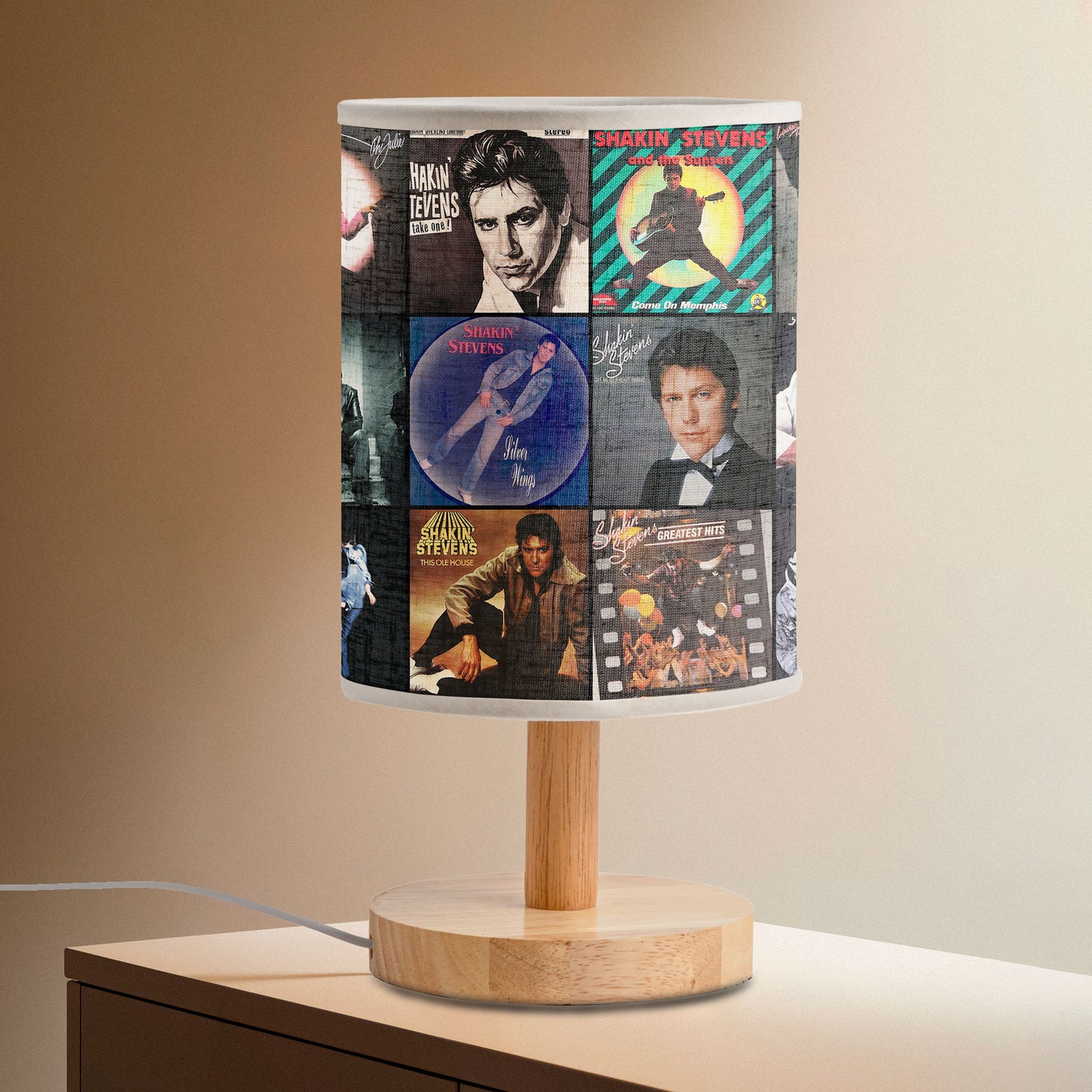 Shakin’ Stevens Album Cover Lamp – Retro Rock ’n’ Roll Nostalgia Decor
