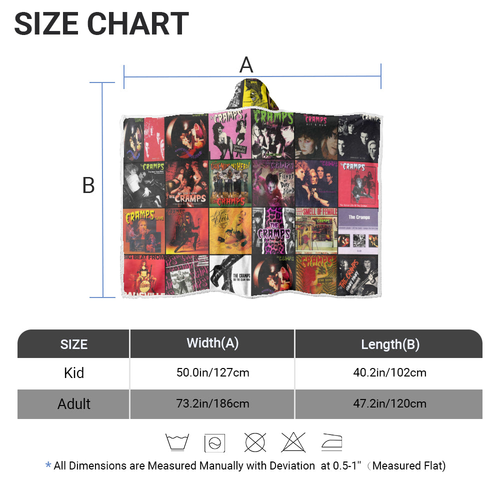 The Cramps Wearable Hooded Blanket – Psychobilly Fever You Can Wear