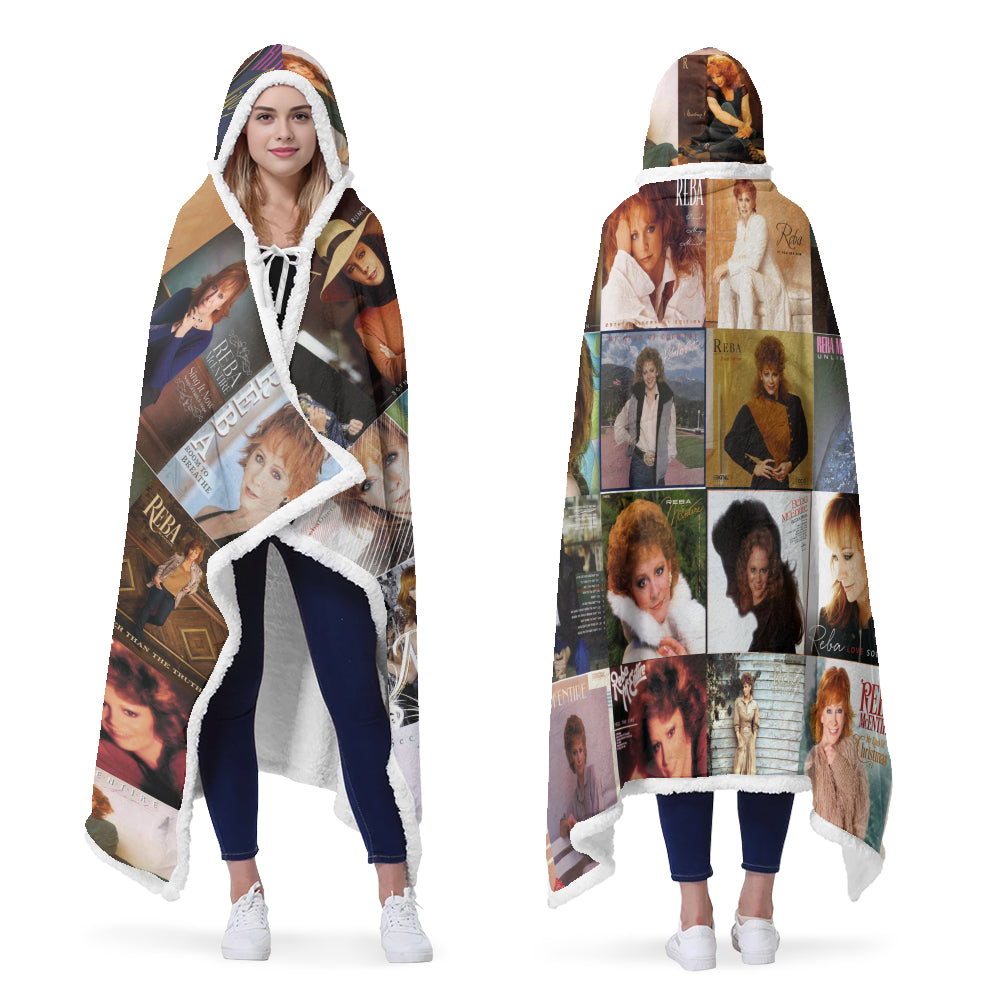 Reba McEntire Album Art Wearable Hooded Blanket – Country Music Fan Gift