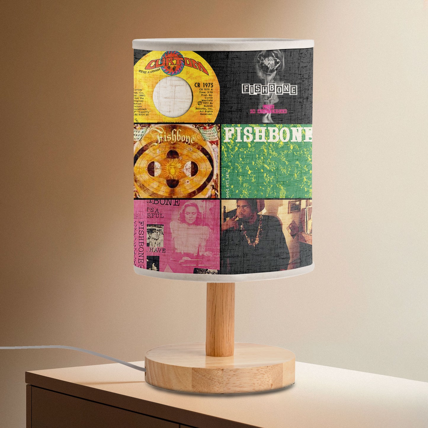 Fishbone Album Art Table Lamp – Funk Rock & Ska Punk Decorative Light