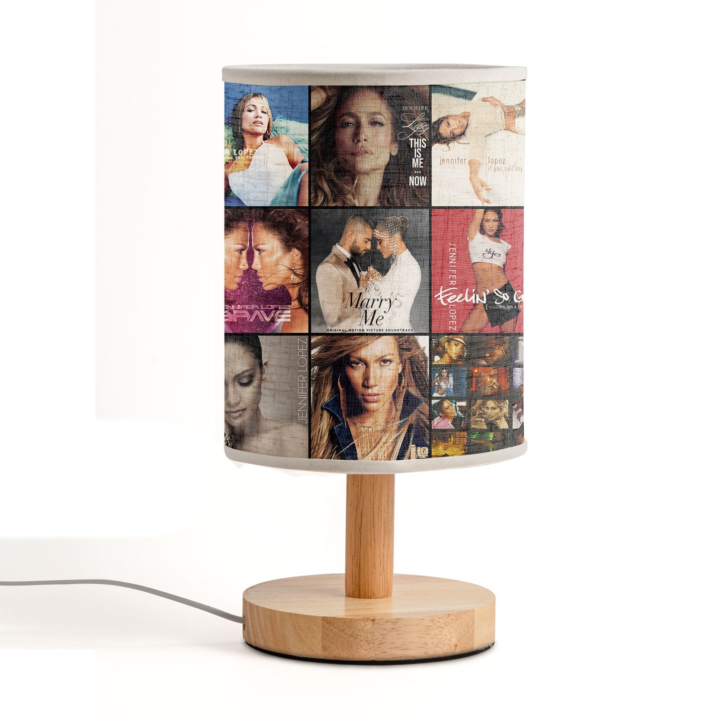 Jennifer Lopez Album Cover Table Lamp – Retro Pop Diva Room Decor