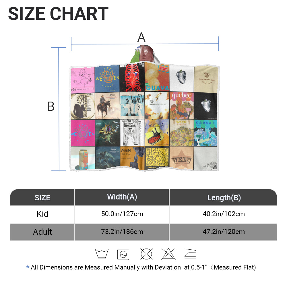 Ween Album Art Wearable Hooded Blanket – Alternative Rock Fan Gift