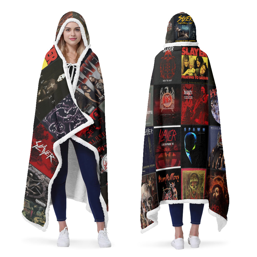 Slayer Album Art Wearable Hooded Blanket – Thrash Metal Fan Gift