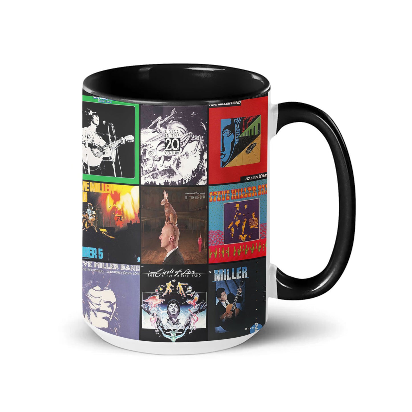 Steve Miller Band Accent Mug – Classic Album Cover Collage Gift for Rock Fans