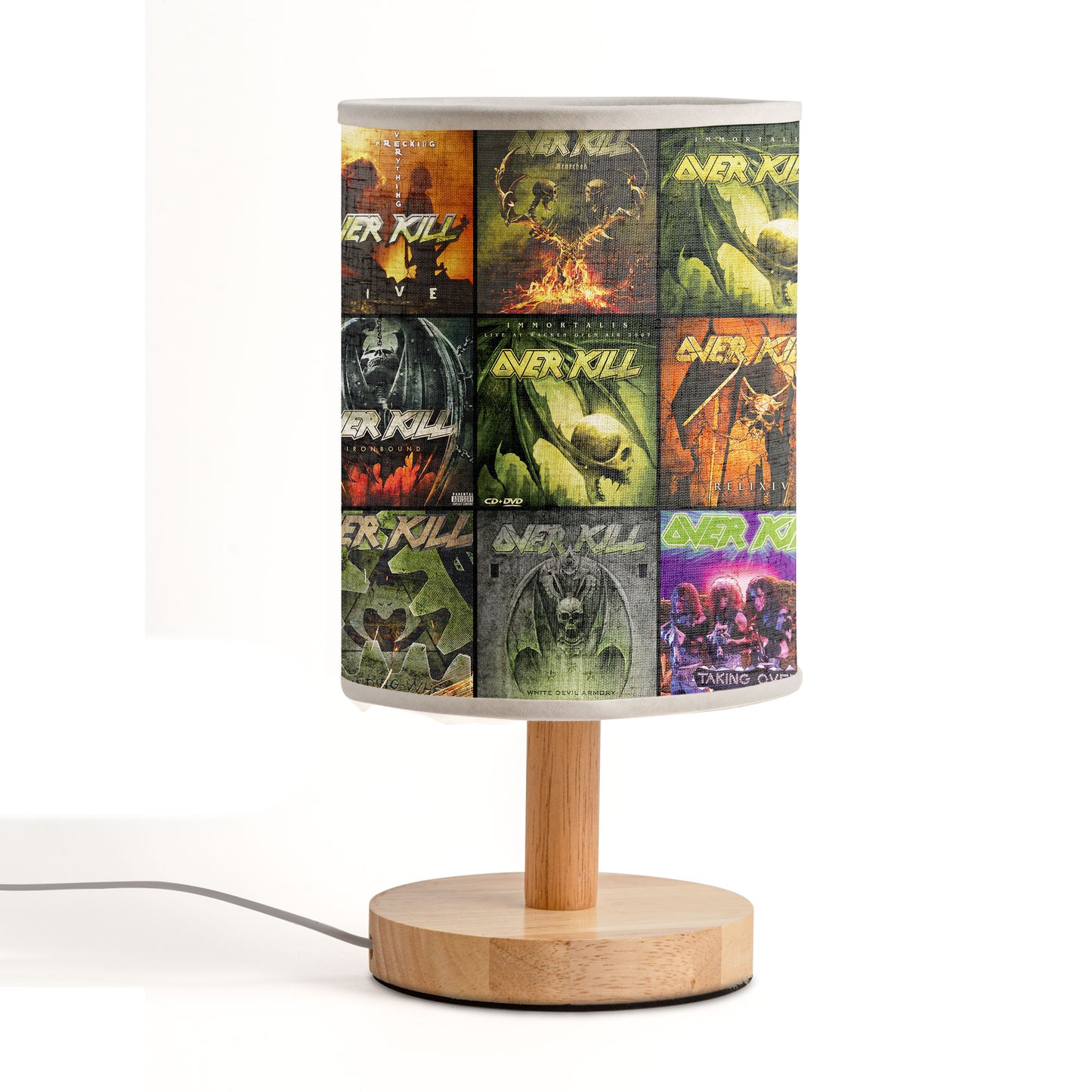 Overkill Album Art Table Lamp – Thrash Metal Legends Decorative Light