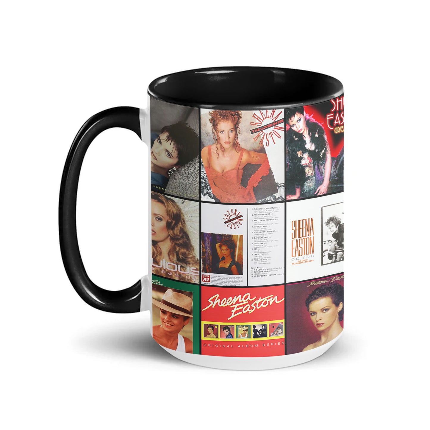 Sheena Easton Accent Mug – Pop Icon Album Cover Collage Gift