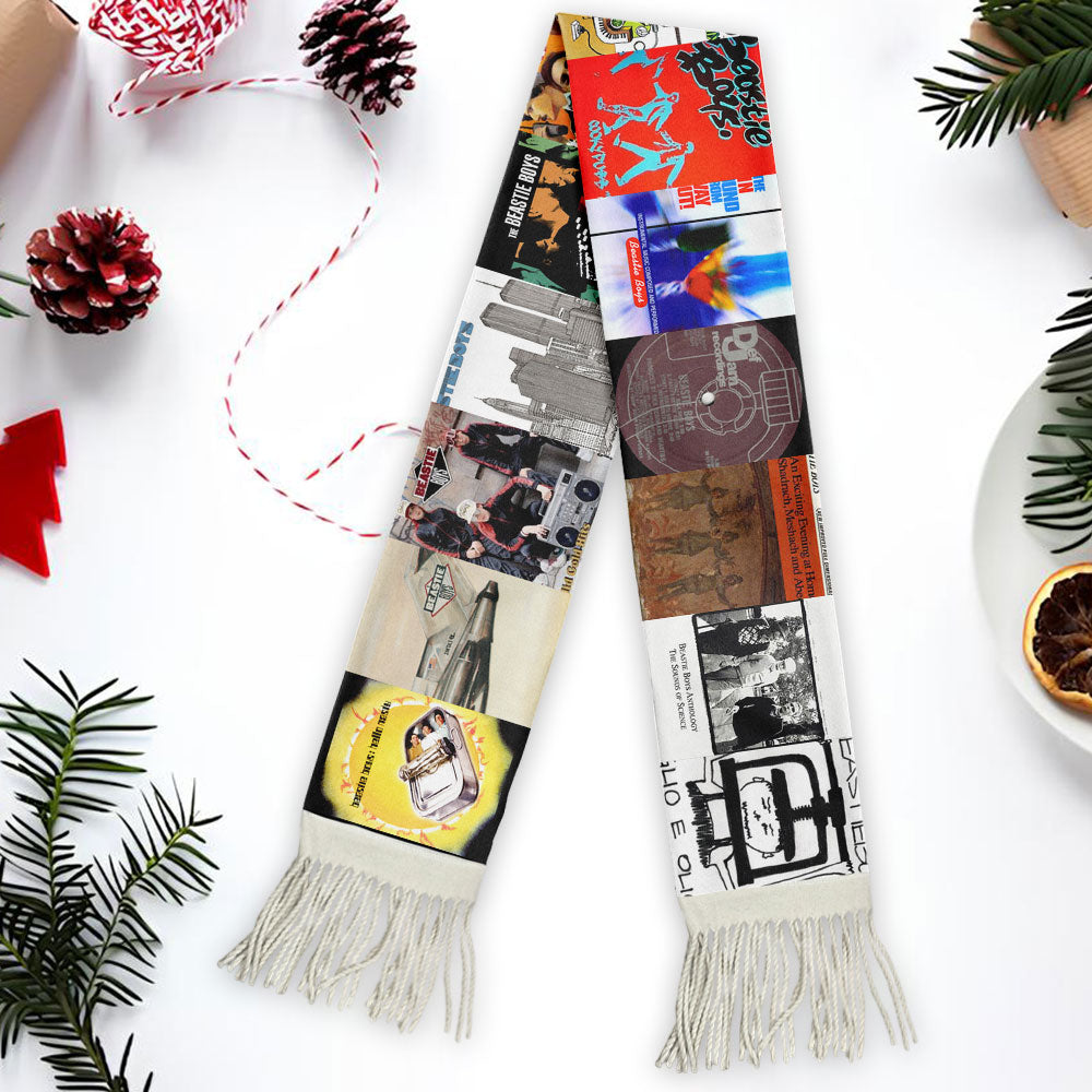 Beastie Boys Album Collage Scarf – Hip-Hop Legend Fan Gift