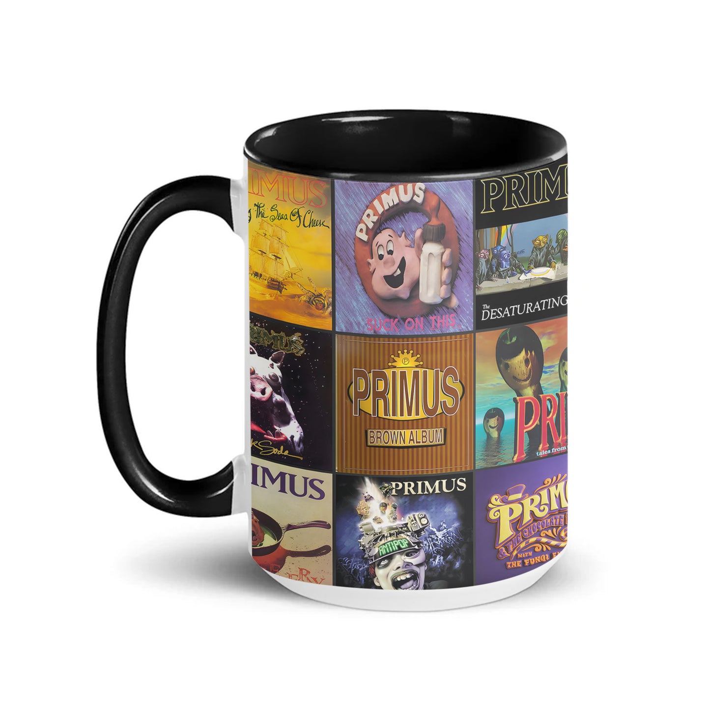 PRIMUS Accent Mug – Classic Album Cover Collage Gift