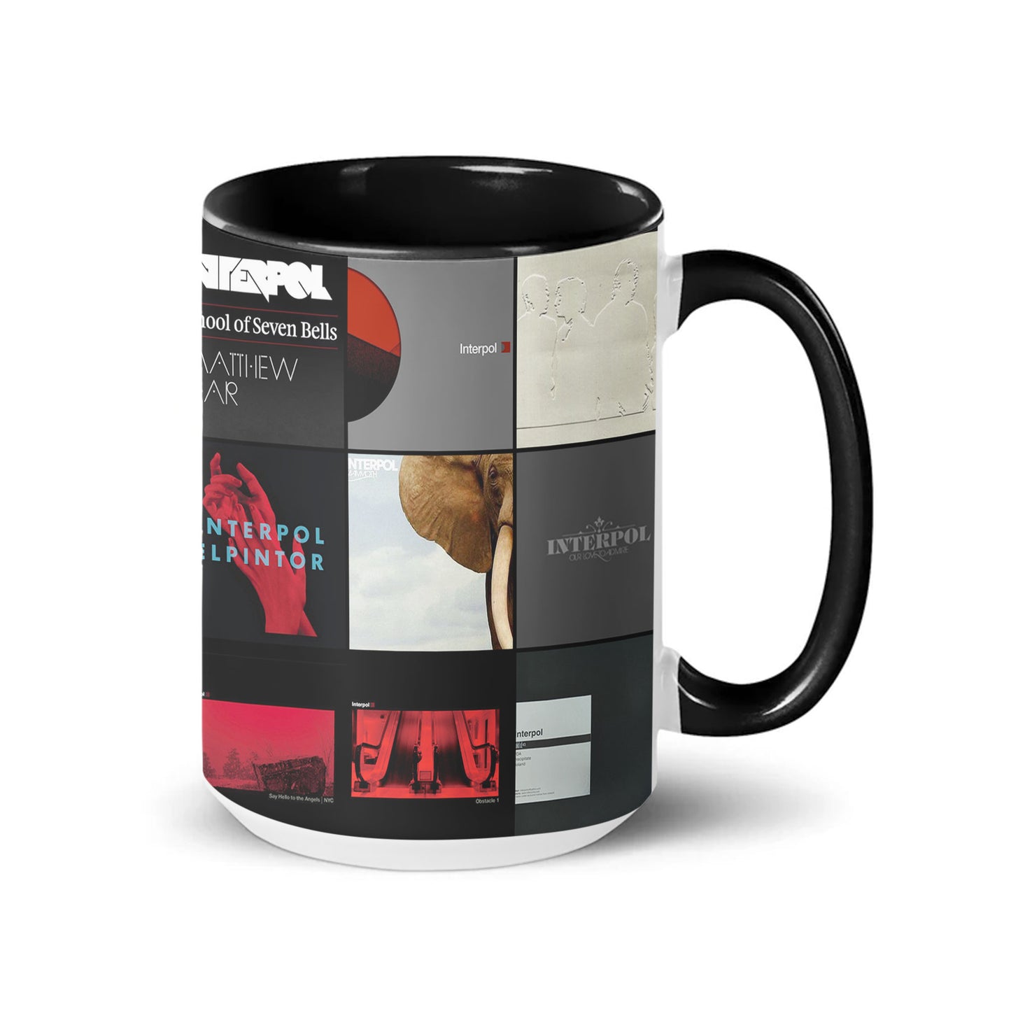 Interpol Accent Mug – Alternative Rock Album Cover Collage Gift