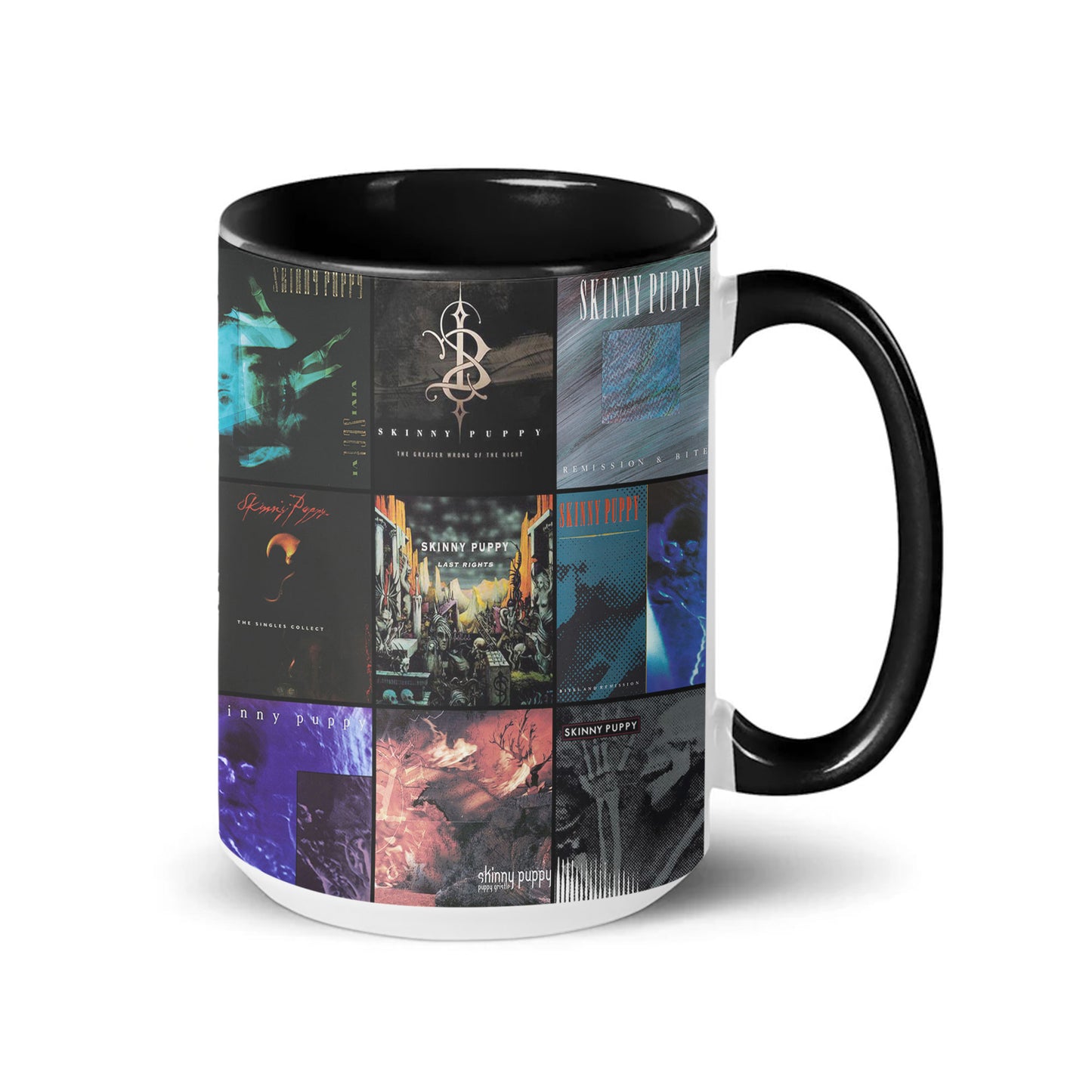 Skinny Puppy Accent Mug – Industrial Legends Album Collage Gift