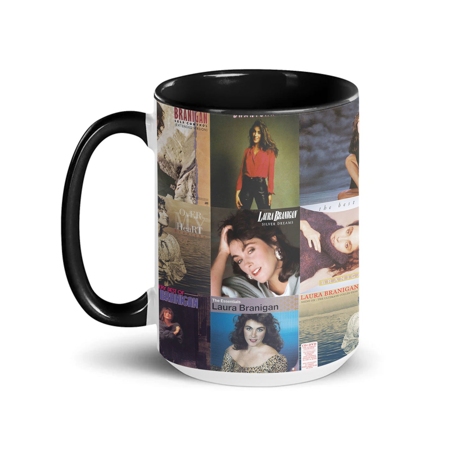 Laura Branigan Accent Mug – Timeless Pop Icon Album Collage Gift