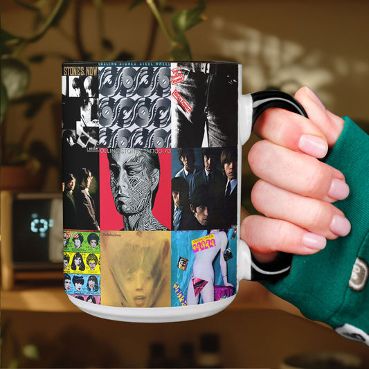 The Rolling Stones Accent Mug – Classic Album Cover Collage Gift