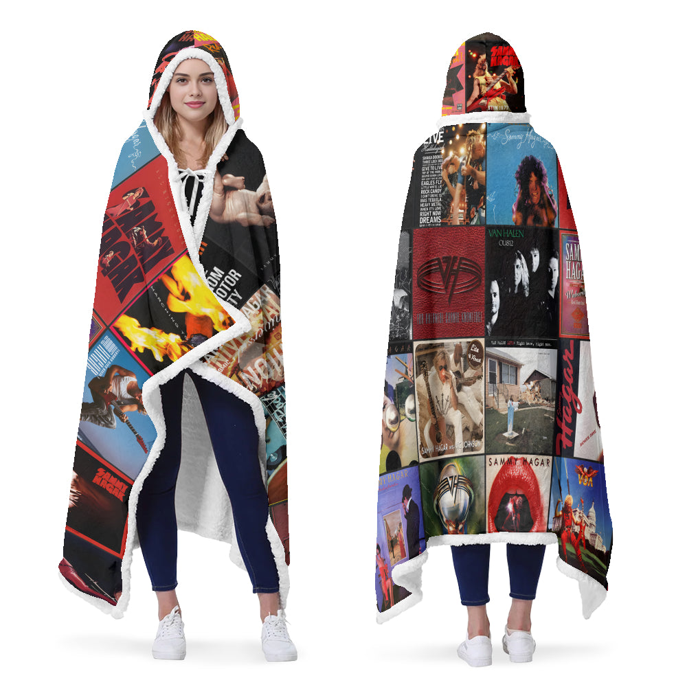 Sammy Hagar Album Art Wearable Hooded Blanket – Rock & Van Halen Fan Gift