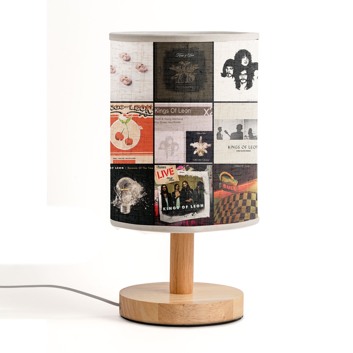Kings of Leon Album Cover Fabric Lamp – Indie Rock Vibes Table Light