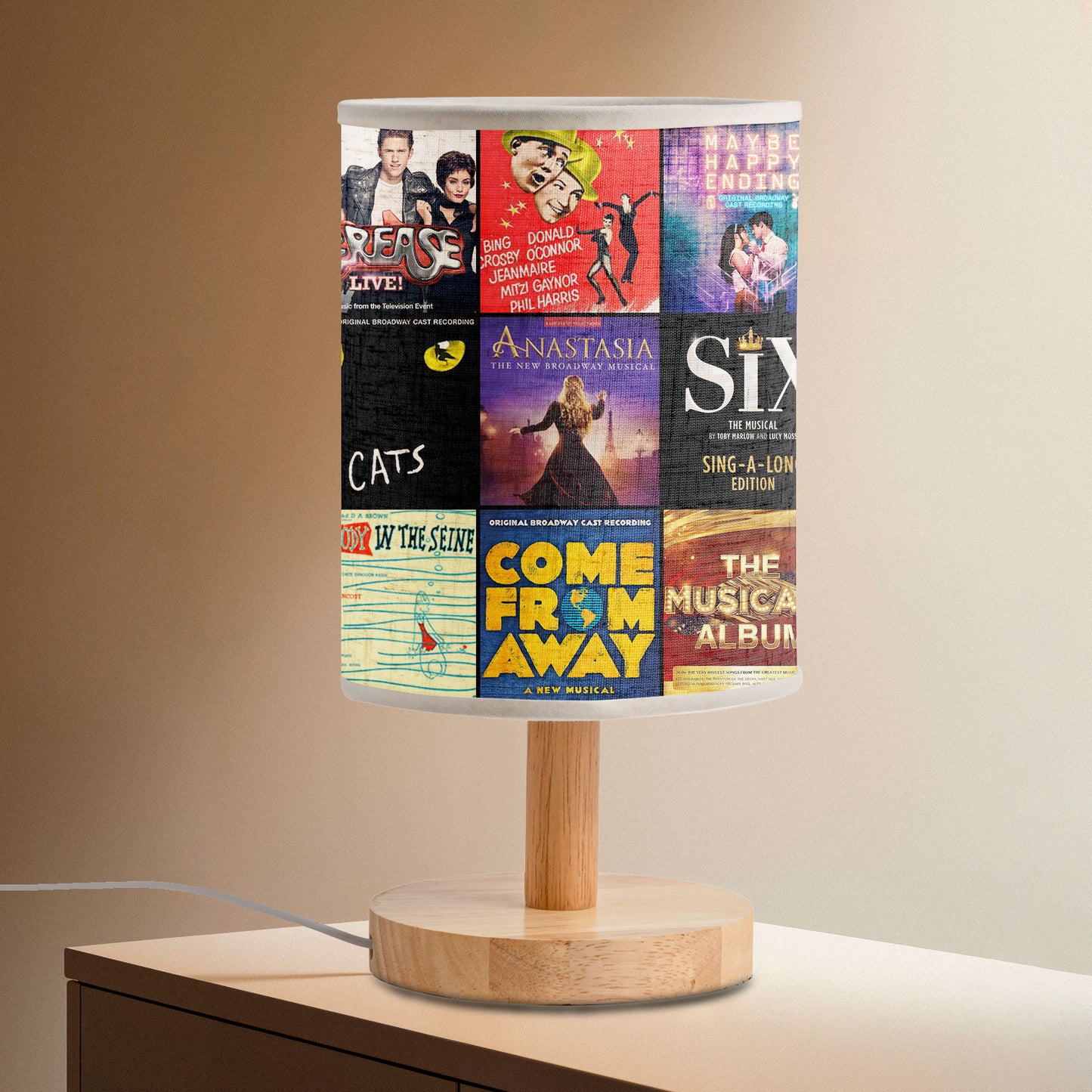Broadway Classics Fabric Lamp – A Cozy Tribute to Timeless Musicals