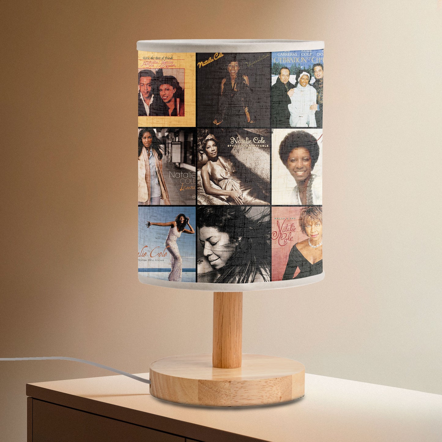 Natalie Cole Album Art Table Lamp – Soul & Jazz Legend Decorative Light