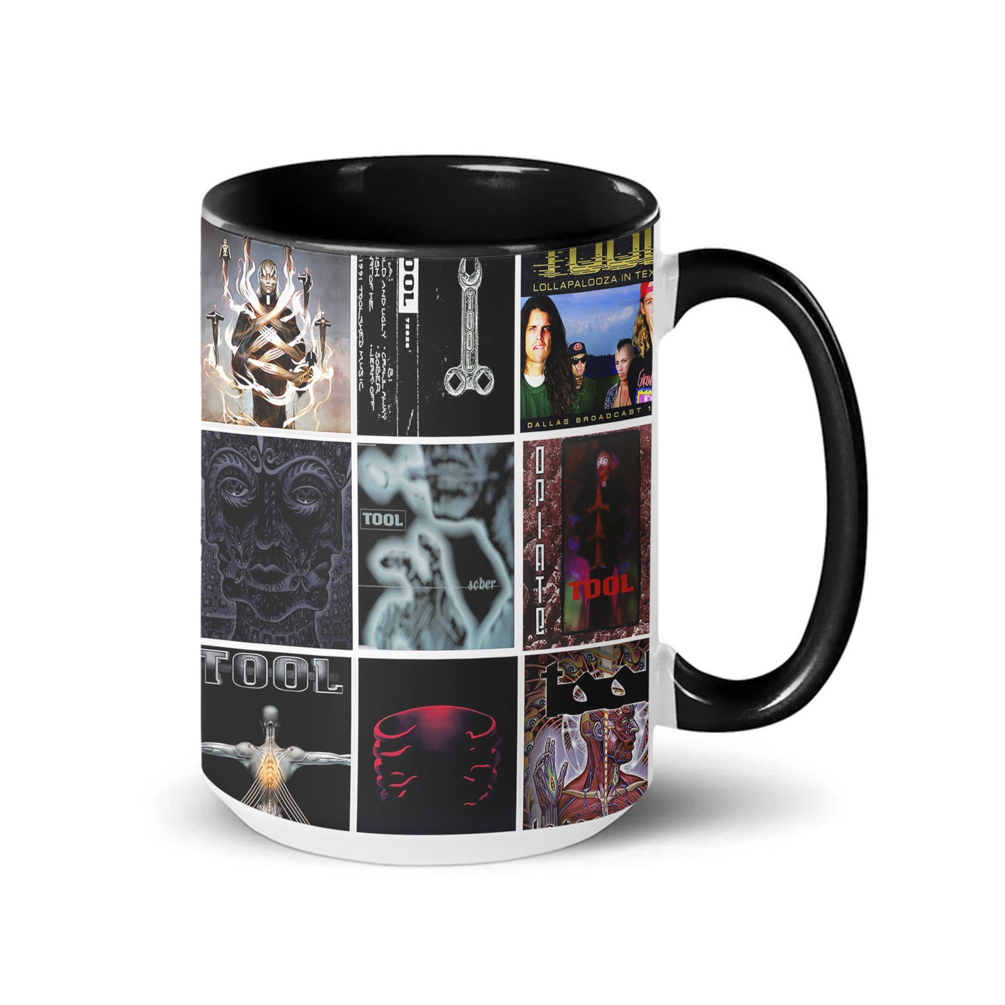 Tool Accent Mug – Iconic Album Art Collage for Progressive Rock Fans