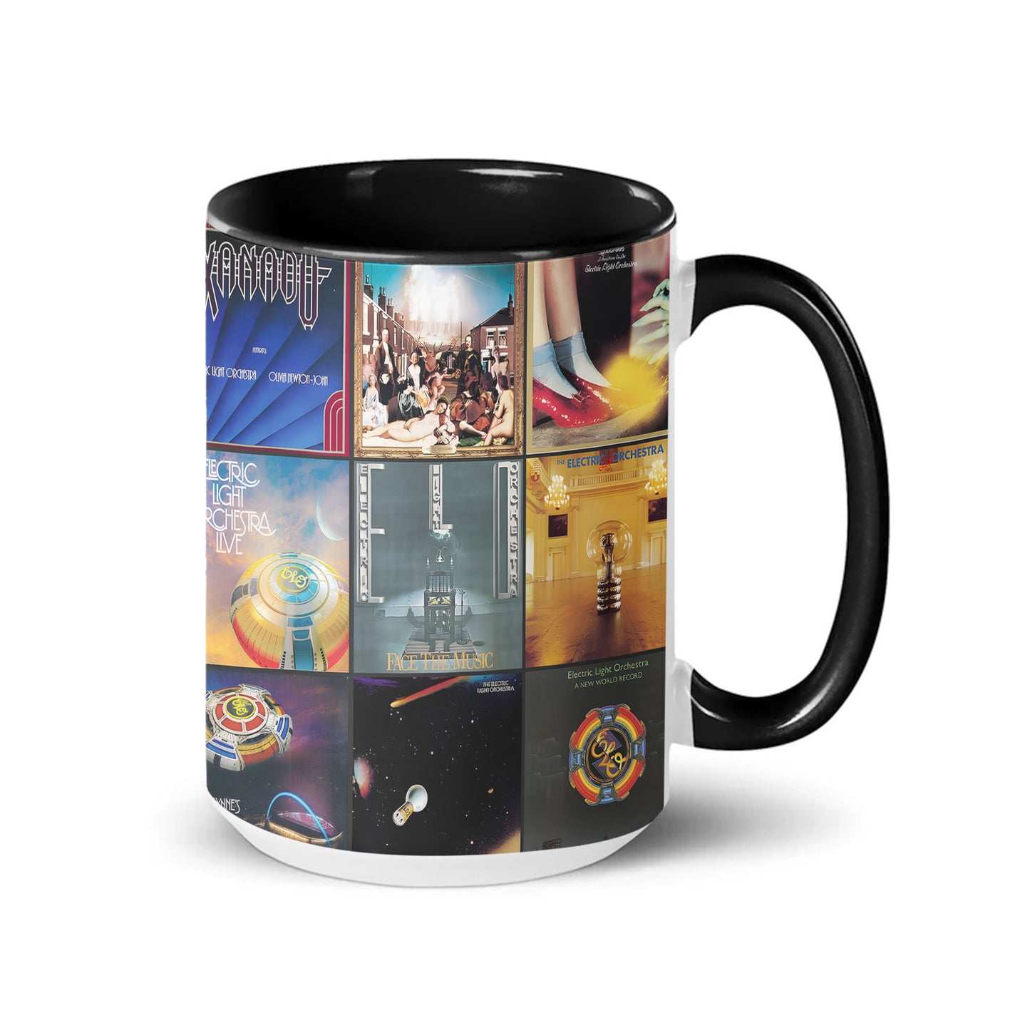 Electric Light Orchestra Accent Mug – Classic Album Cover Collage Gift