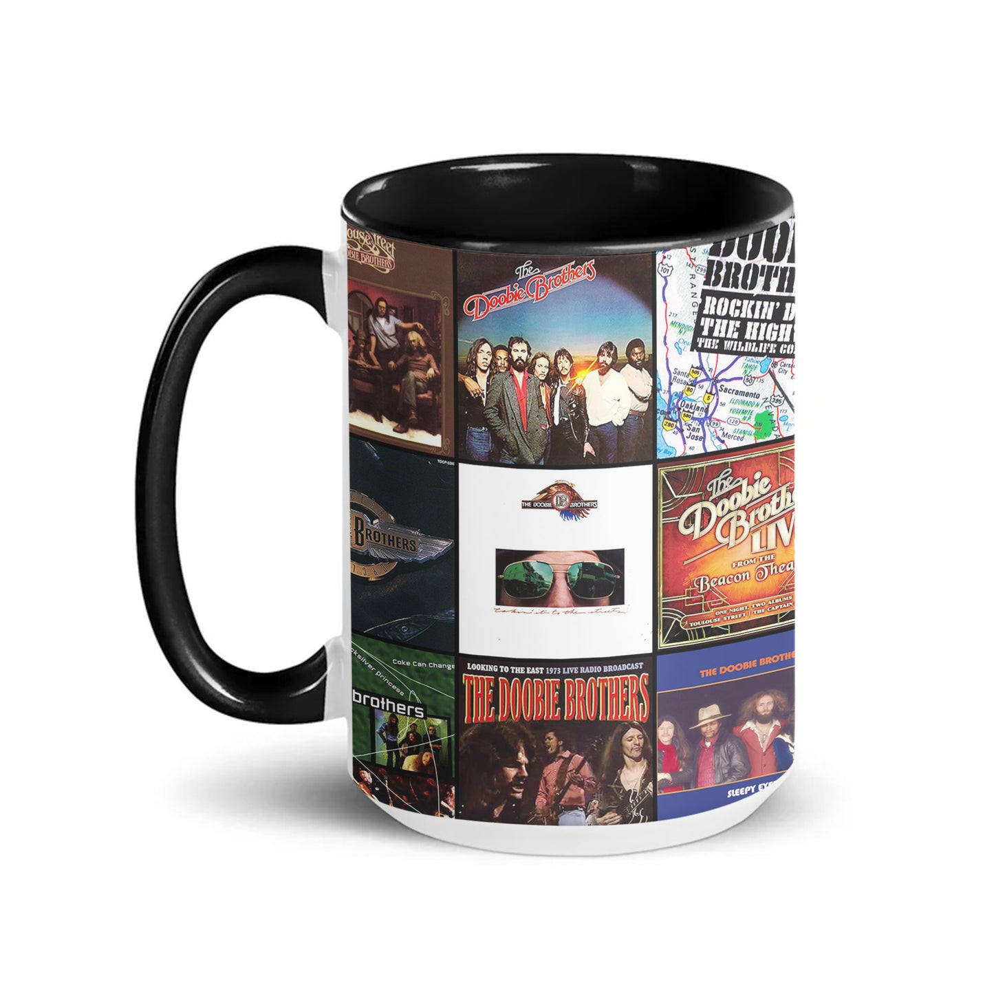 The Doobie Brothers Accent Mug – Classic Rock Album Collage Tribute